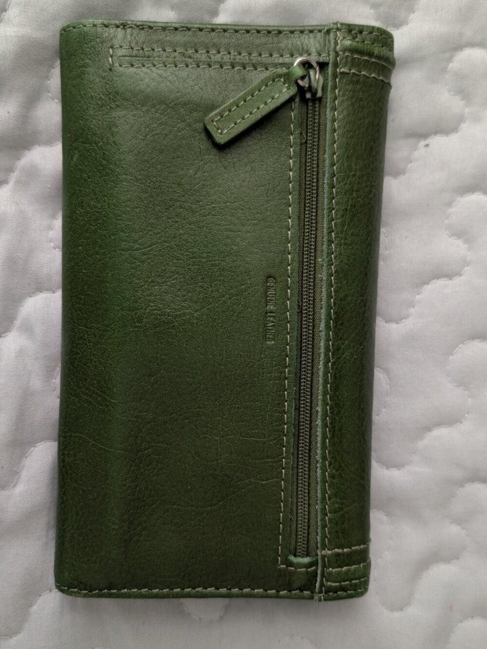 Fossil Green Leather Wallet - Picture 2 of 4